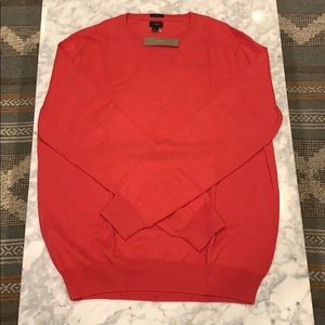 NWT J. Crew Cotton Cashmere Slim Sweater, Salmon